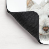 Liebe I Westie Hundekunstentwurf Mousepad (Ecke)