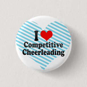 Liebe I wettbewerbsfähiges Cheerleading Button