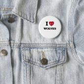 Liebe I Wölfe Button (Beispiel)