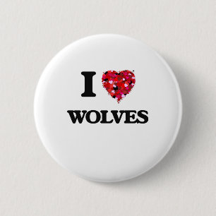 Liebe I Wölfe Button