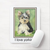 Liebe I yorkies Mousepad (Mit Mouse)