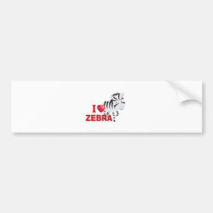 Liebe I Zebra Autoaufkleber