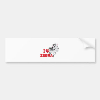 Liebe I Zebra Autoaufkleber