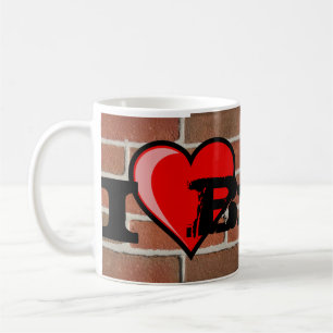 Liebe I Ziegelstein Kaffeetasse
