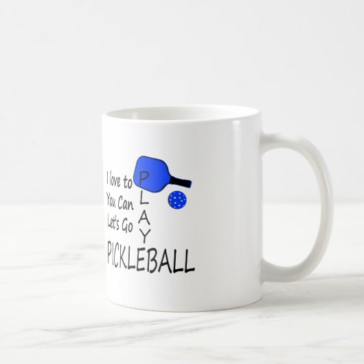 Liebe I zu Ihnen kann lässt gehen Spiel pickleball Kaffeetasse (Rechts)