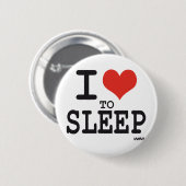 Liebe I zu schlafen Button (Vorne & Hinten)