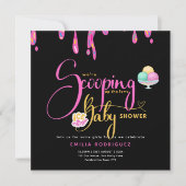 Liebe Ice Creme Baby Girl Shower Einladung (Vorderseite)