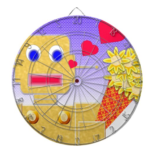 Liebe, ich bin ein Bot Dartscheibe (vorne)