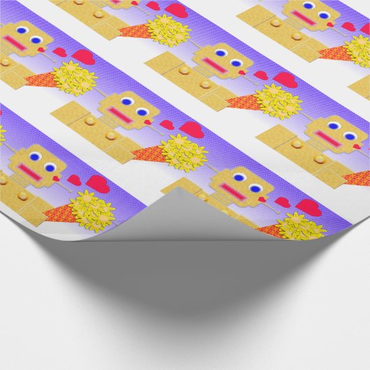 Liebe, ich bin ein Bot Geschenkpapier (Ecke)