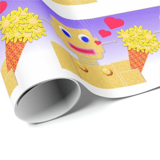 Liebe, ich bin ein Bot Geschenkpapier (Rolleneckpunkt)