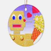 Liebe, ich bin ein Bot Keramikornament (Links)