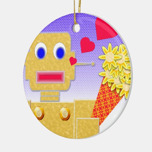 Liebe, ich bin ein Bot Keramikornament (Links)