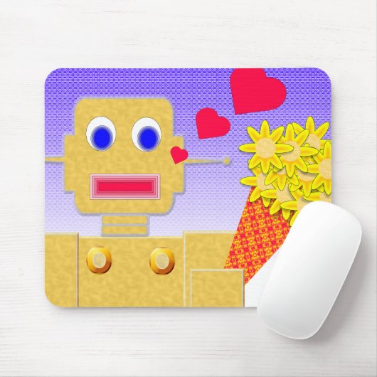 Liebe, ich bin ein Bot Mousepad (Mit Mouse)