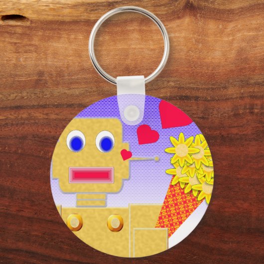 Liebe, ich bin ein Bot Schlüsselanhänger (Vorderseite)