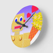 Liebe ich, bin ich ein Bot Runde Wanduhr (Winkel)