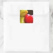 Liebe....Ich bin Lonley Quadratischer Aufkleber (Tasche)