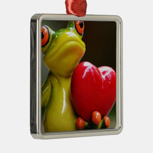 Liebe....Ich bin Lonley Silbernes Ornament (Rechts)