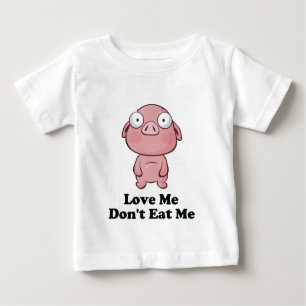 Liebe Ich esse kein Schweinedesign Baby T-shirt