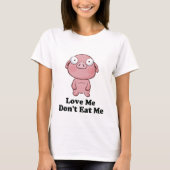 Liebe Ich esse kein Schweinedesign T-Shirt (Vorderseite)