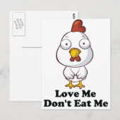 Liebe Ich esse mich nicht, weil ich Design hatte Postkarte (Vorne/Hinten)