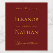 Liebe Ich freue mich, ein paar Zitate Burgund und Weinetikett (Einzelnes Label)