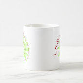 LIEBE ICH GÄNSEBLÜMCHEN Grün Kaffeetasse (Mittel)