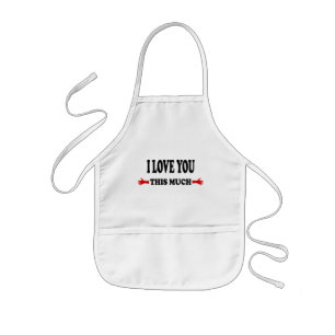 LIEBE! Ich liebe dich so sehr Offene Arme Kinderschürze