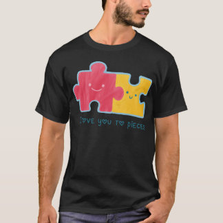 Liebe ich liebe dich Stücke Mädchen T-Shirt
