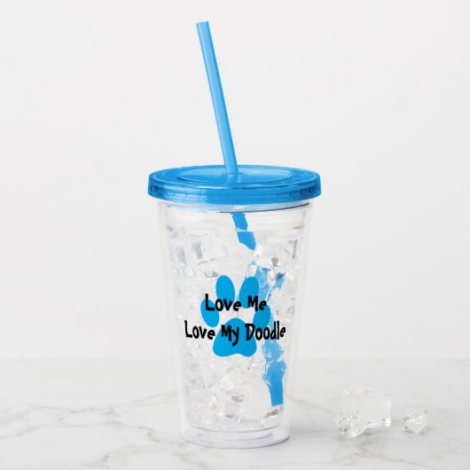 Liebe ich, Liebe mein Gekritzel Acryltrinkbecher (Vorderseite Ice)