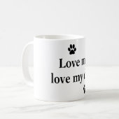 Liebe ich, Liebe mein Hund Kaffeetasse (Vorderseite Links)