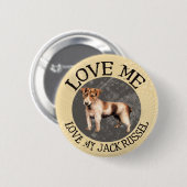 Liebe ich, Liebe mein Jack Russel Button (Vorne & Hinten)