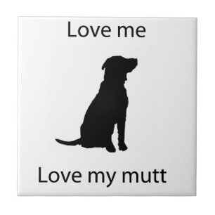 Liebe ich Liebe mein Köter Fliese