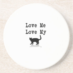 Liebe ich Liebe meine Katze Sandstein Untersetzer
