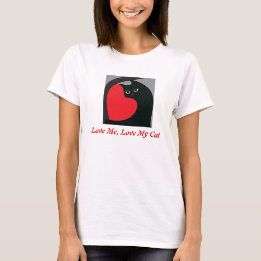 Liebe ich, Liebe meine Katze T-Shirt (Vorderseite)