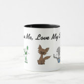 Liebe ich, Liebe meine Katzen-Kaffee-Tasse Tasse (Zentrum)