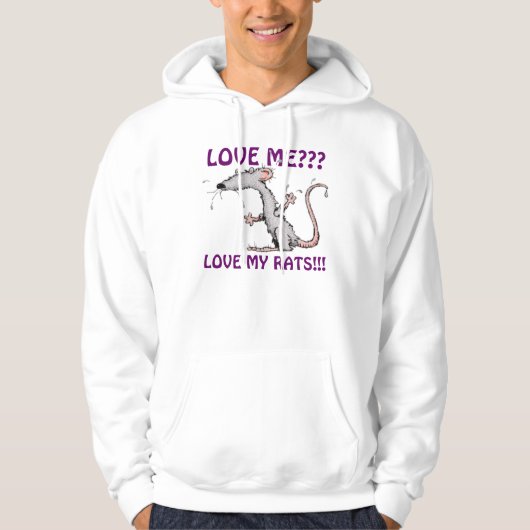 LIEBE ICH??? , LIEBE MEINE RATTEN!!! HOODIE (Vorderseite)