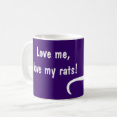 Liebe ich, Liebe meine Ratten! Kaffeetasse (Vorderseite Links)