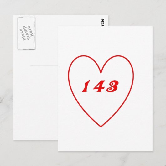 Liebe, ich Liebe Sie Postkarte (Vorne/Hinten)