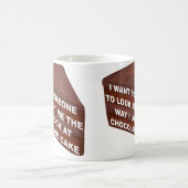 Liebe Ich mag Schokoladenkuchen Funny Mug Kaffeetasse (Mittel)