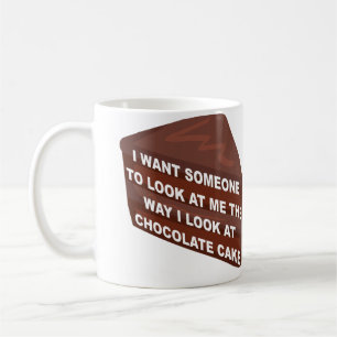 Liebe Ich mag Schokoladenkuchen Funny Mug Kaffeetasse