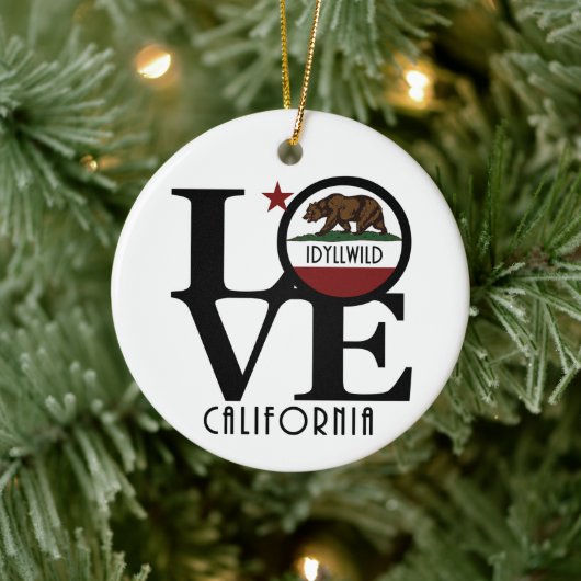 LIEBE Idyllwild Kalifornien Keramik Ornament (Baum)