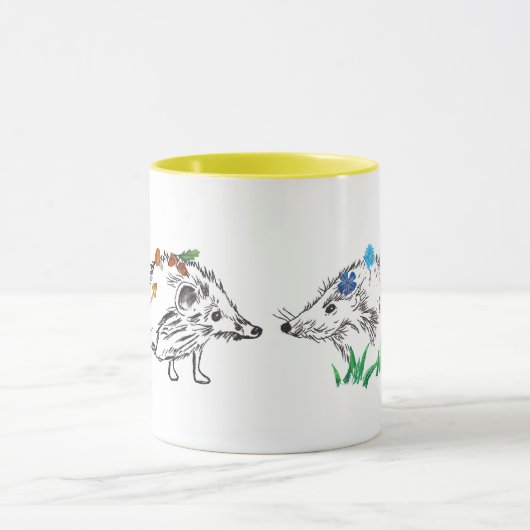 Liebe Igel Herbst zeichnend Zeichnend Tasse (Zentrum)