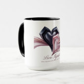 Liebe Ignites Heartbeat Tasse (Vorderseite Links)