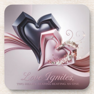 Liebe Ignites Heartbeat Untersetzer
