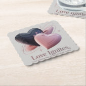 Liebe Ignites Paare Untersetzer (angewinkelt)