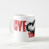 Liebe Ihr Band Kaffeetasse (Vorderseite Links)