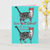 Liebe Ihr Ehemannsname Cool Tabby Cat Funny Card Karte (Gelbe Blume)
