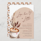 Liebe ihr ein Latte-Coffee-Brautparty Einladung (Vorne/Hinten)