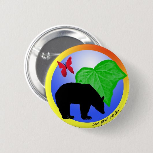 Liebe Ihr Erdknopf Button (Vorne & Hinten)