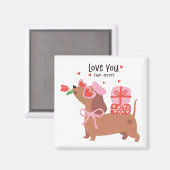 Liebe Ihr ewig Niedlicher französischer Dackel Hun Magnet (Vorderseite/Rückseite)